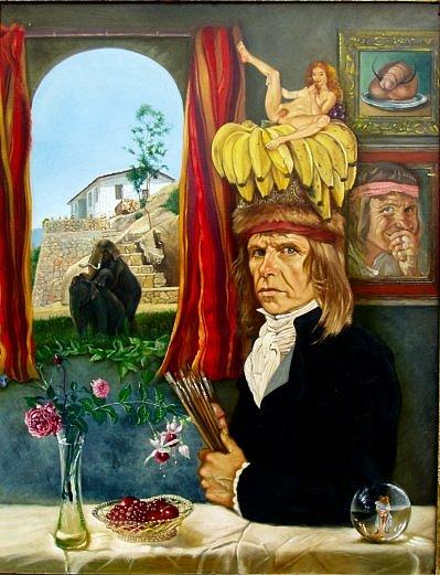 Self-Portrait  with Bananas